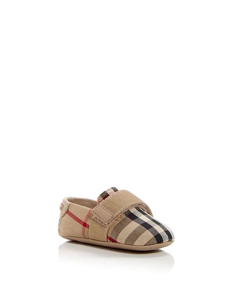 burberry beige nova crib shoes|Burberry Unisex Josie Vintage Check Crib Shoes.